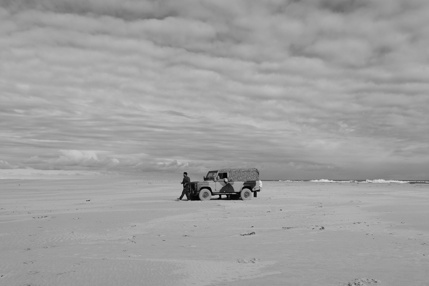 A 4x4 crossing remote country